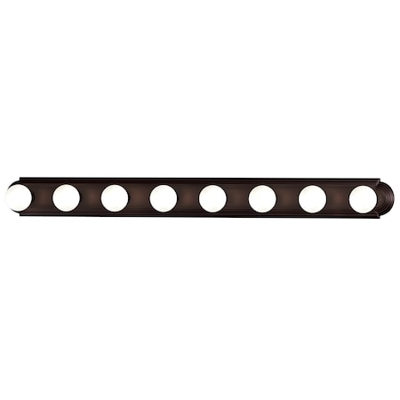 Maxim Essentials 8-Light 48" Wide Oil Rubbed Bronze Vanity Light 7128OI